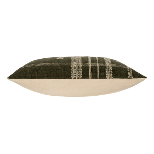 16x24 Bhujodi Wool Handloom Pillow, Cedar