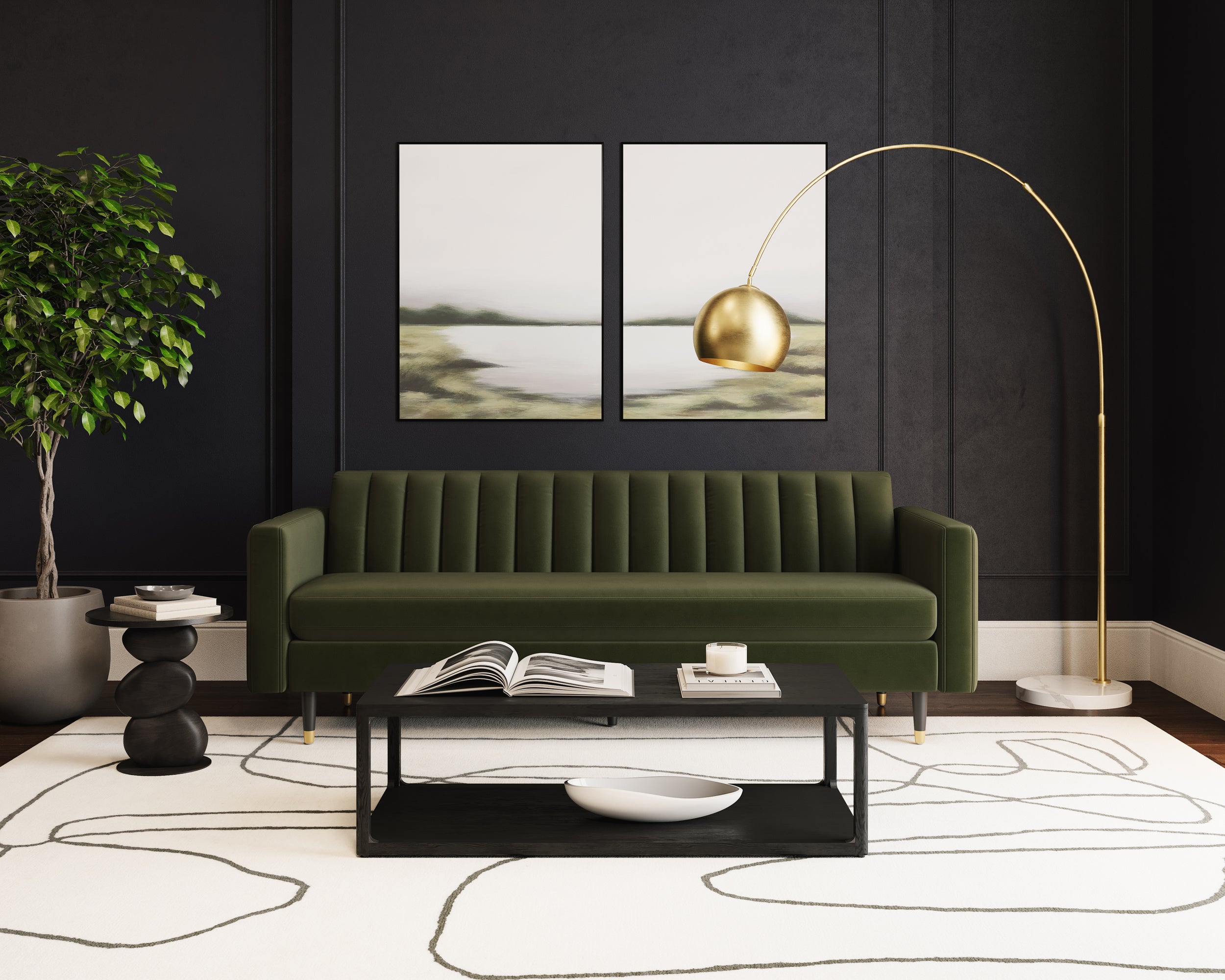 Yosi Sofa - Moss Green