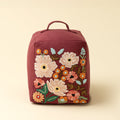 Embroidered Floral Doorstop, Burgundy