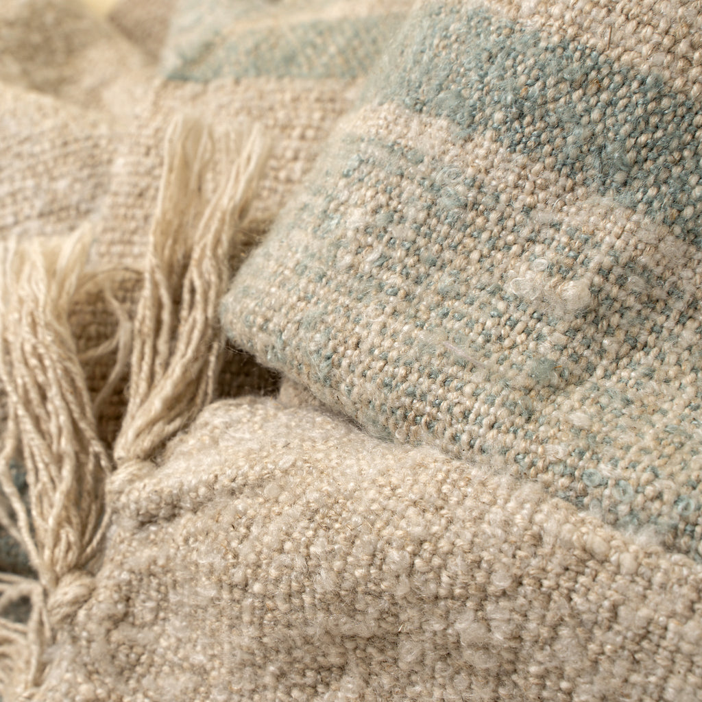 Tulum Striped Throw, Blue