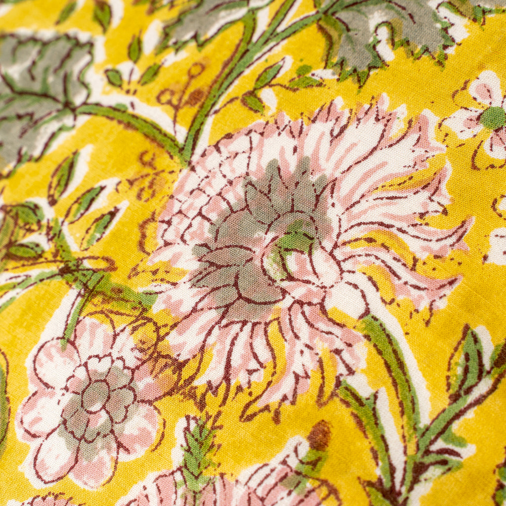 20x20 Block Print Pillow, Yellow