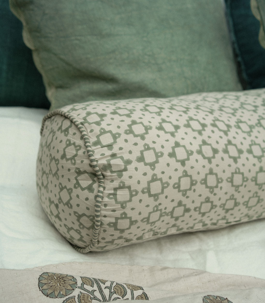 Kiran Block Print Bolster