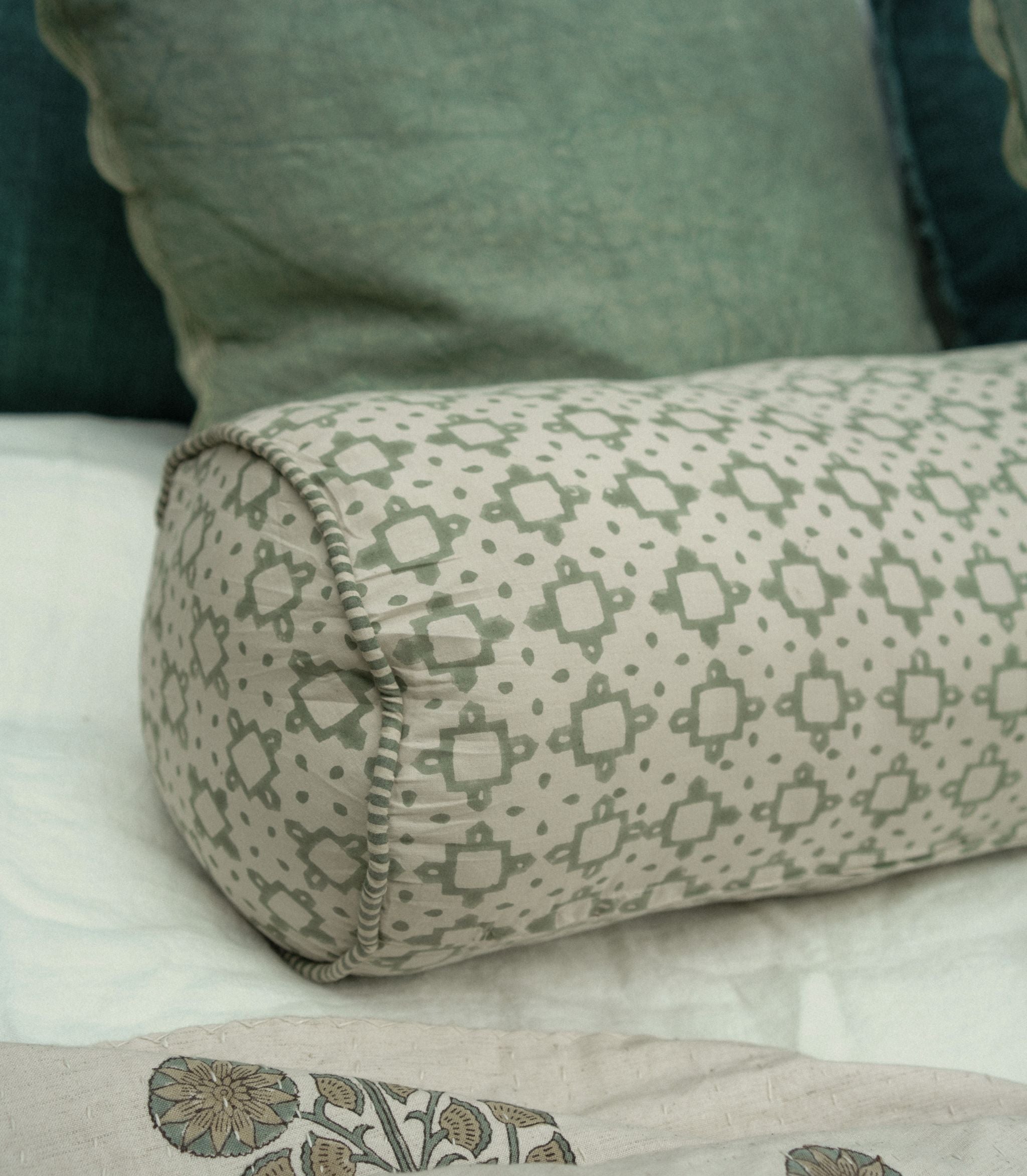 Kiran Block Print Bolster