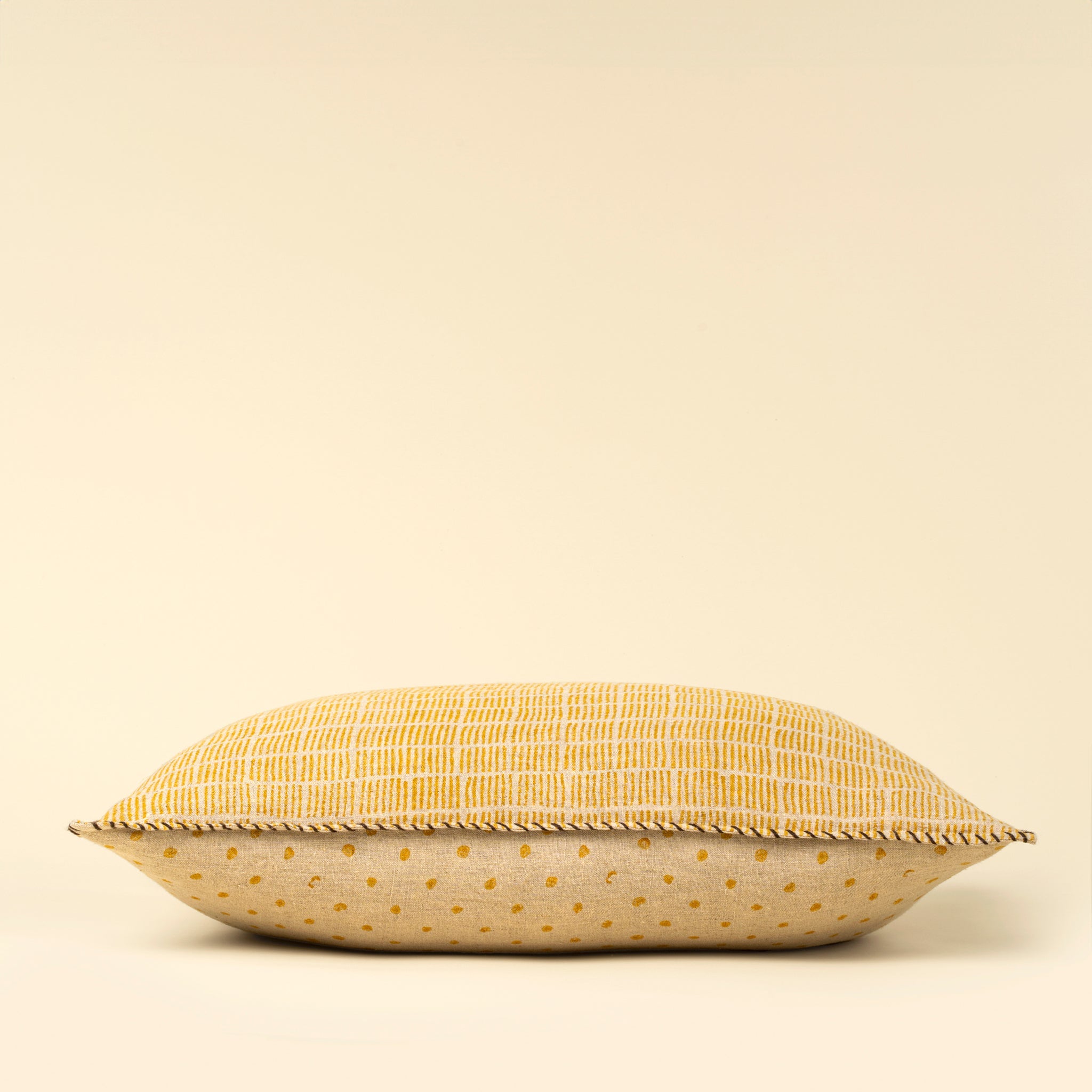 16x24 Dash & Dot Linen Pillow, Sunflower