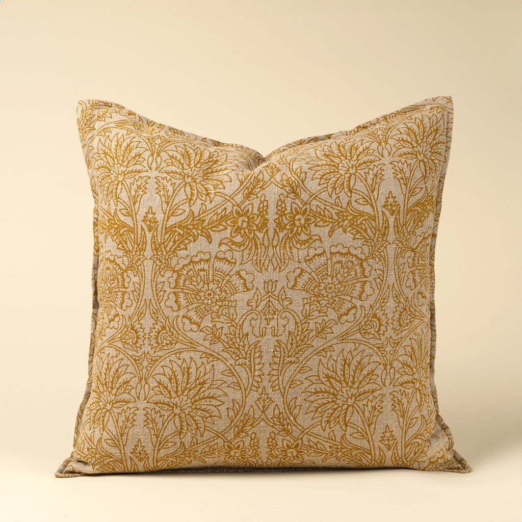 24x24 Floria Linen Pillow, Sunflower