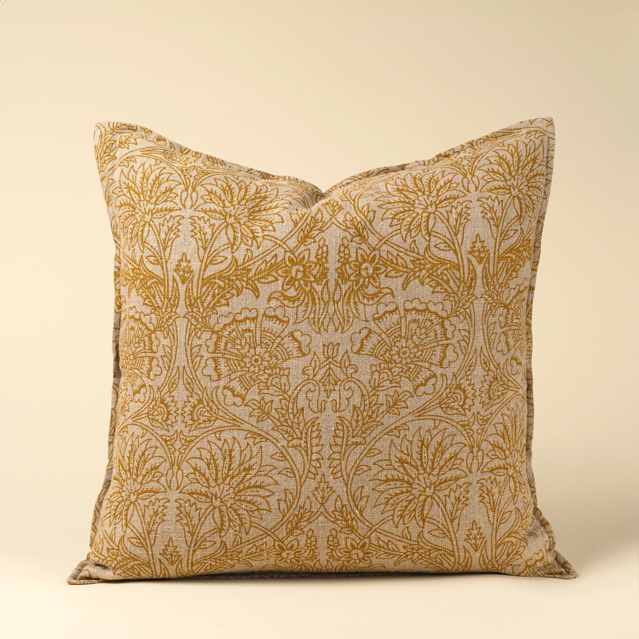 24x24 Floria Linen Pillow, Sunflower