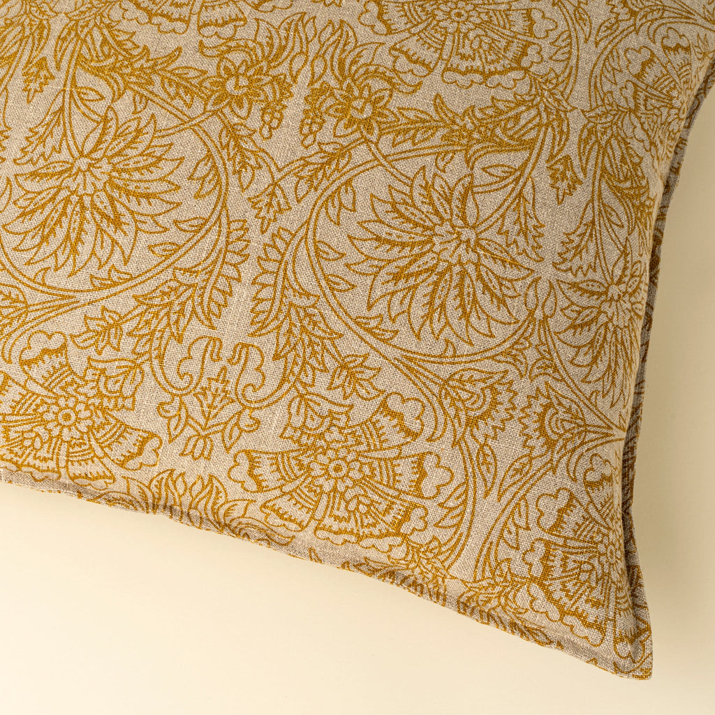 24x24 Floria Linen Pillow, Sunflower