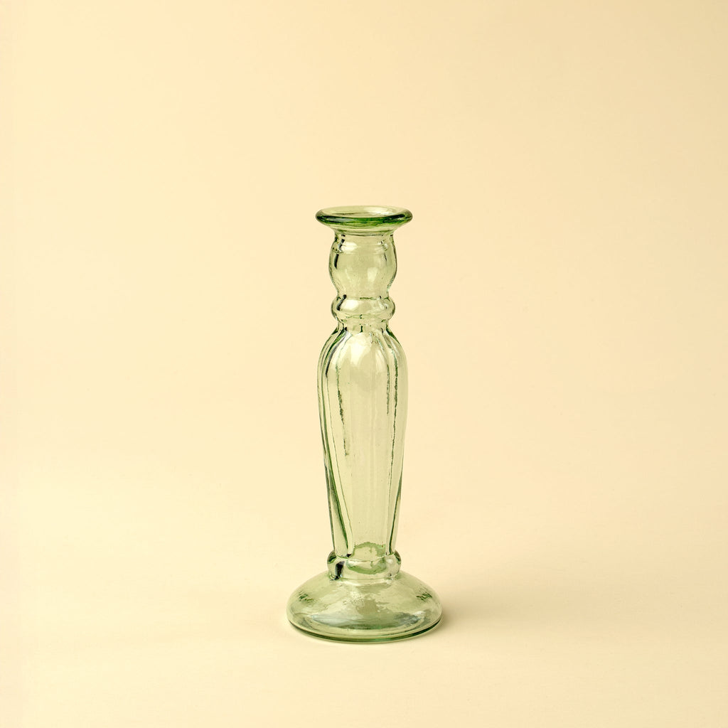 Vero Glass Candlestick L, Green