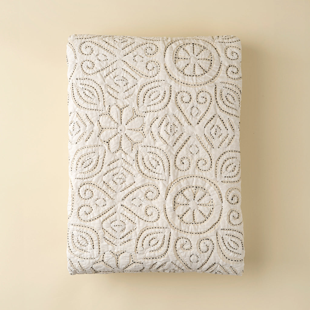 Liliette Cotton Cutwork Bed Quilt