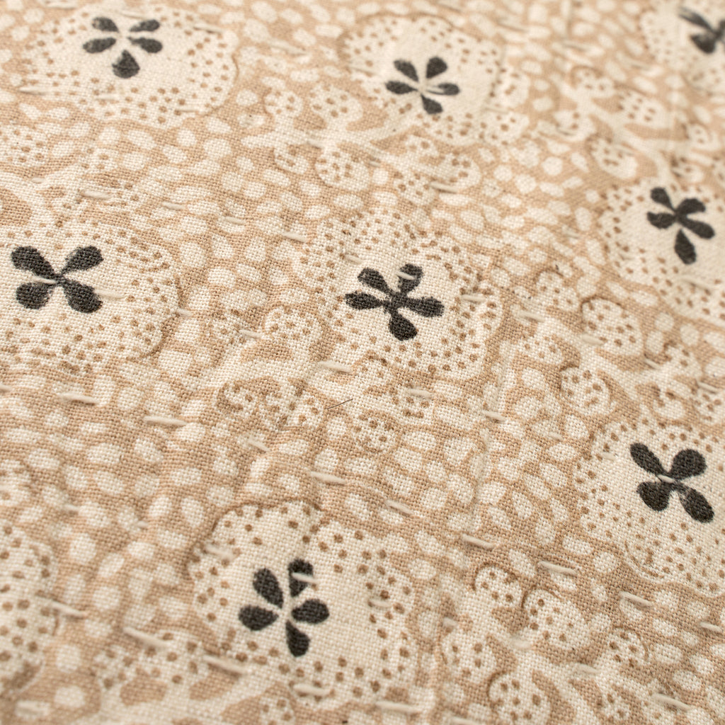 14x31 Clover Block Print Kantha Pillow