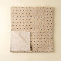 Clover Block Print Kantha Bed Blanket