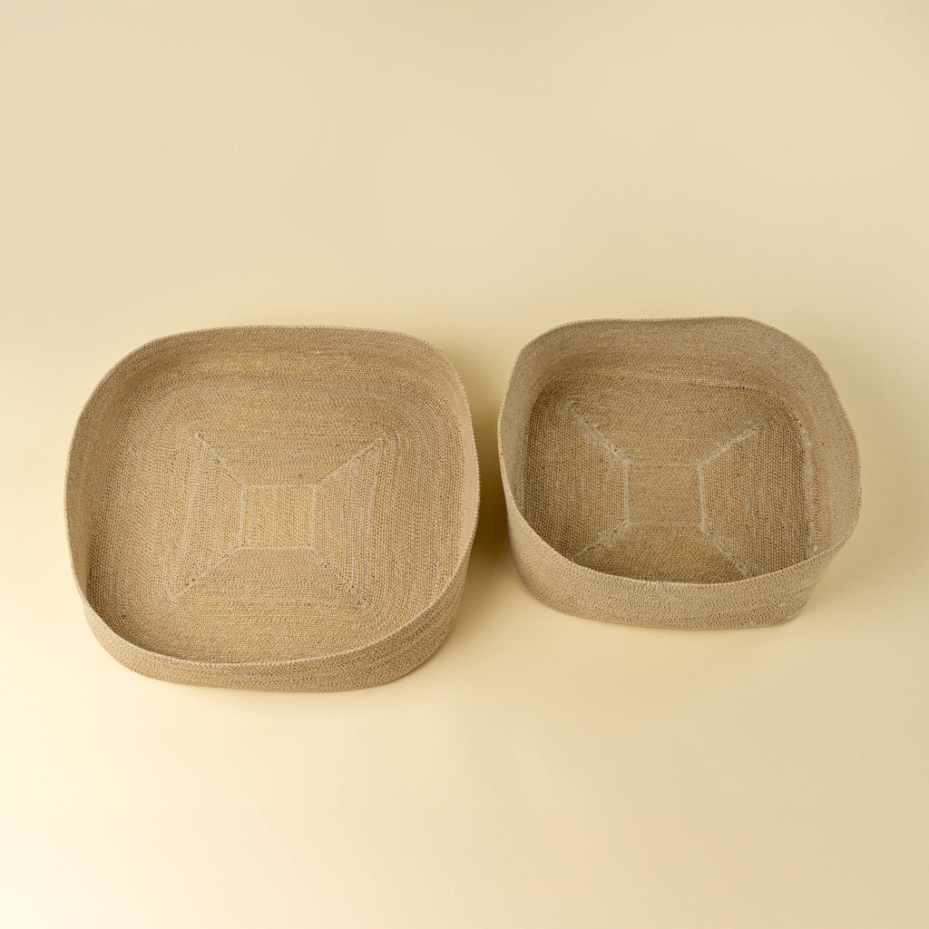 Natura Seagrass Basket Trays S/2