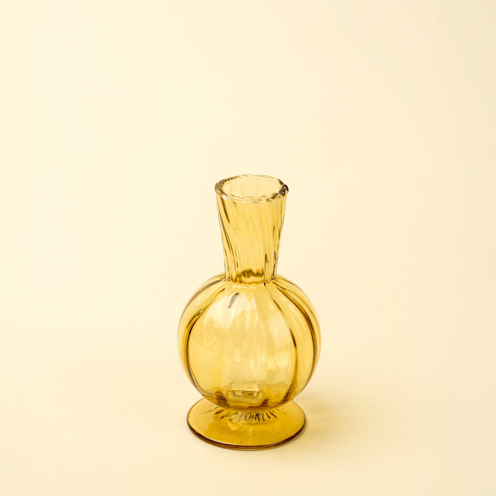 Sundae Glass Vase S, Amber