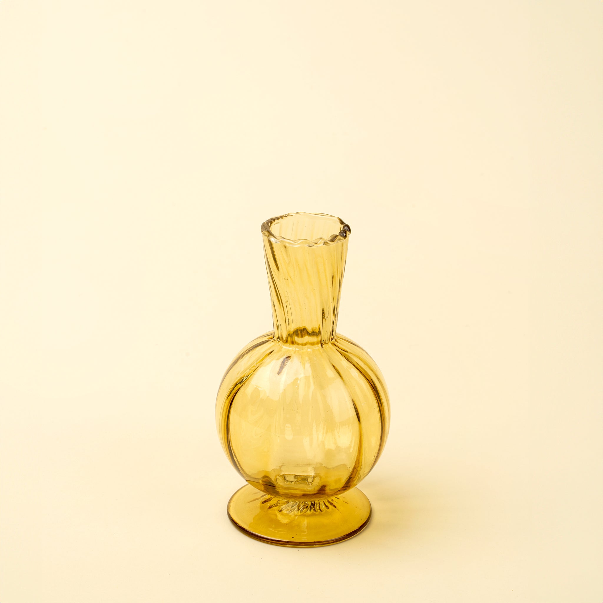 Sundae Glass Vase S, Amber