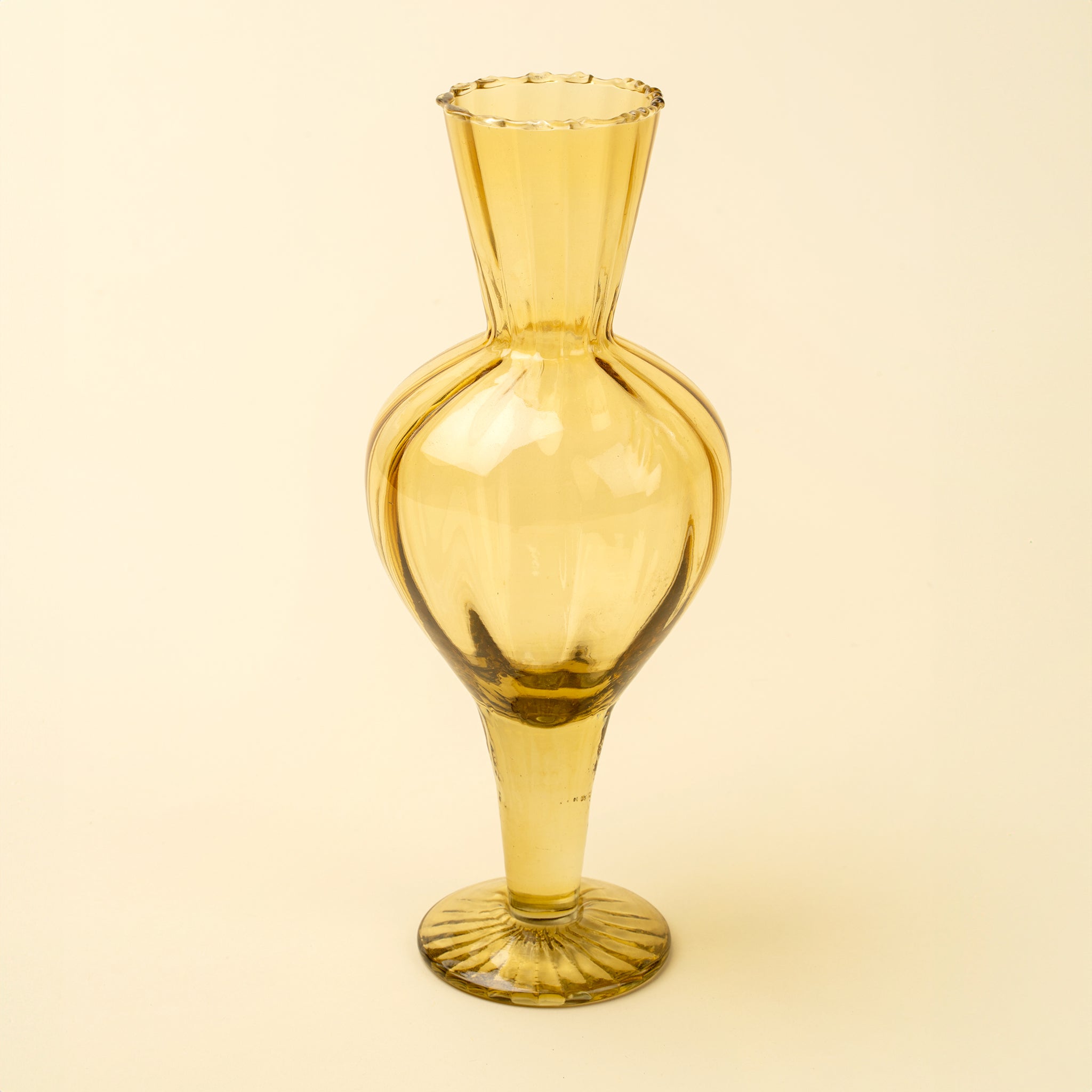 Sundae Glass Vase L, Amber