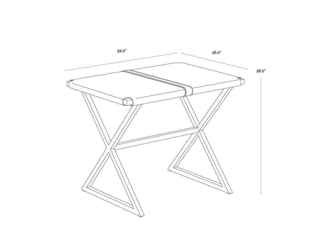 Elon Stool - Vintage Cognac Leather