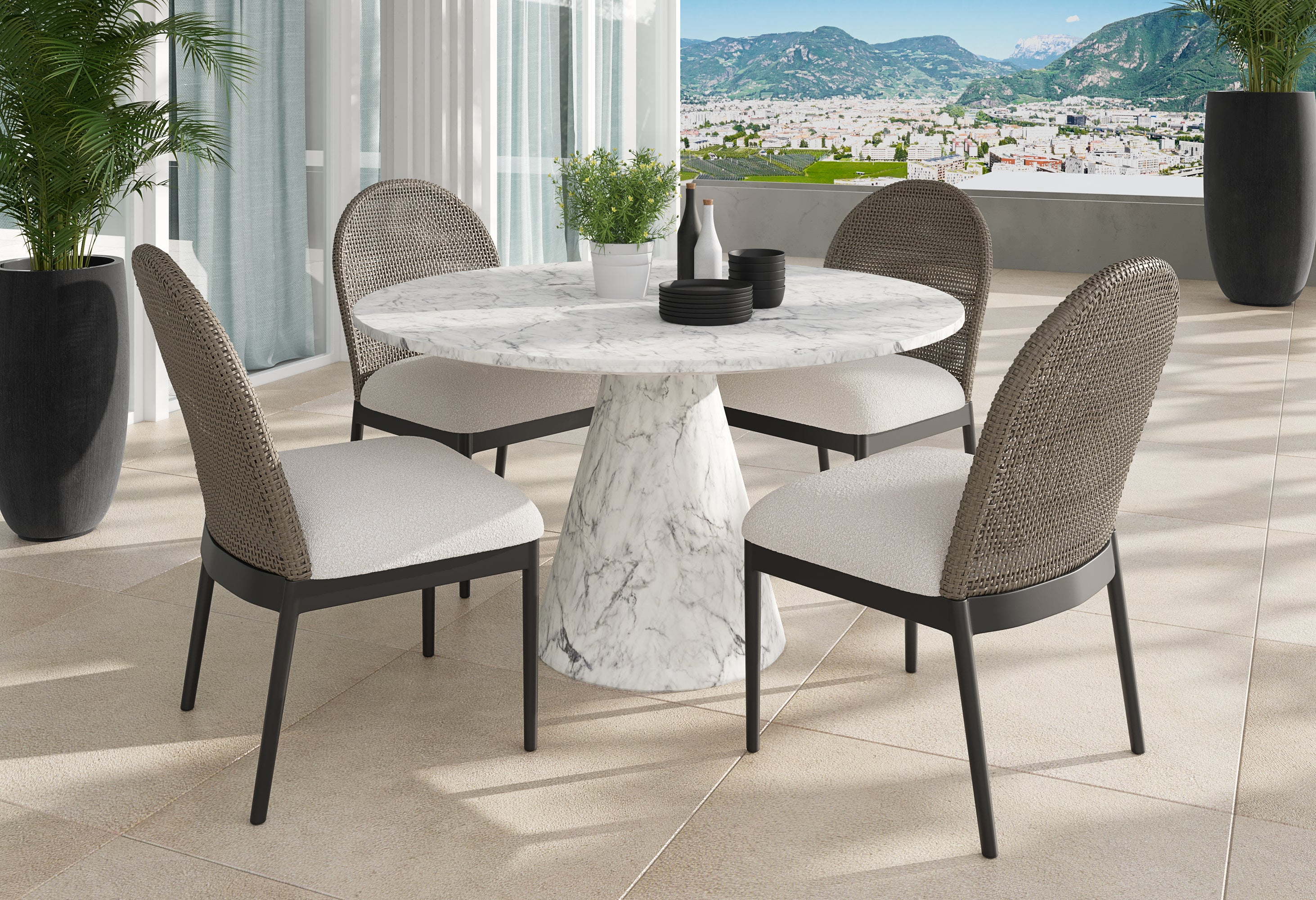 Calandri Dining Chair - Black - Louis Cream