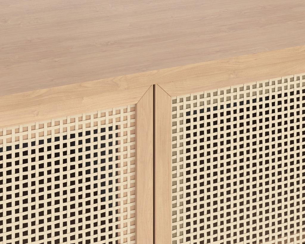 Avida Sideboard - Small - Black - Rustic Oak/Natural