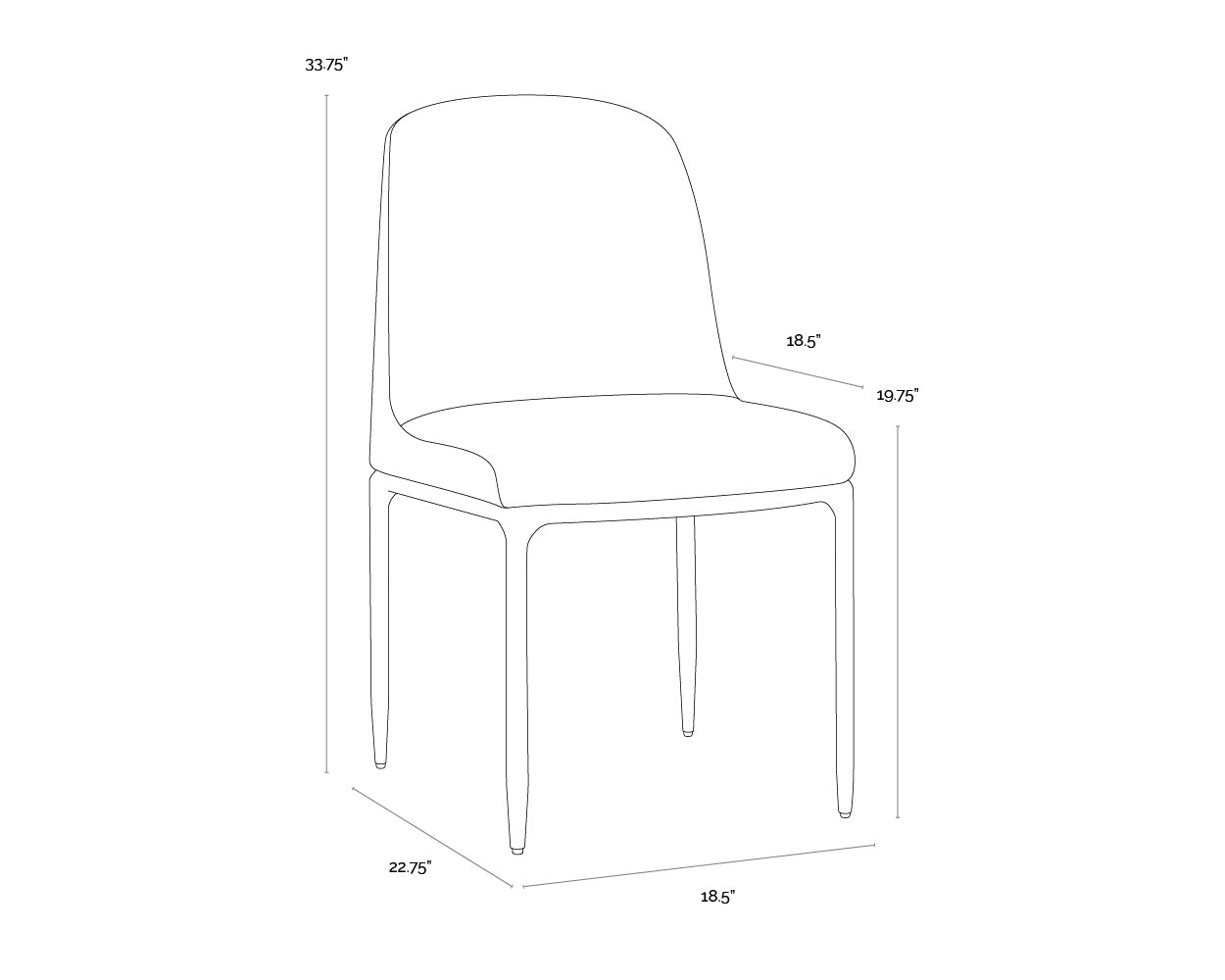 Nestor Dining Chair - Zenith Alabaster