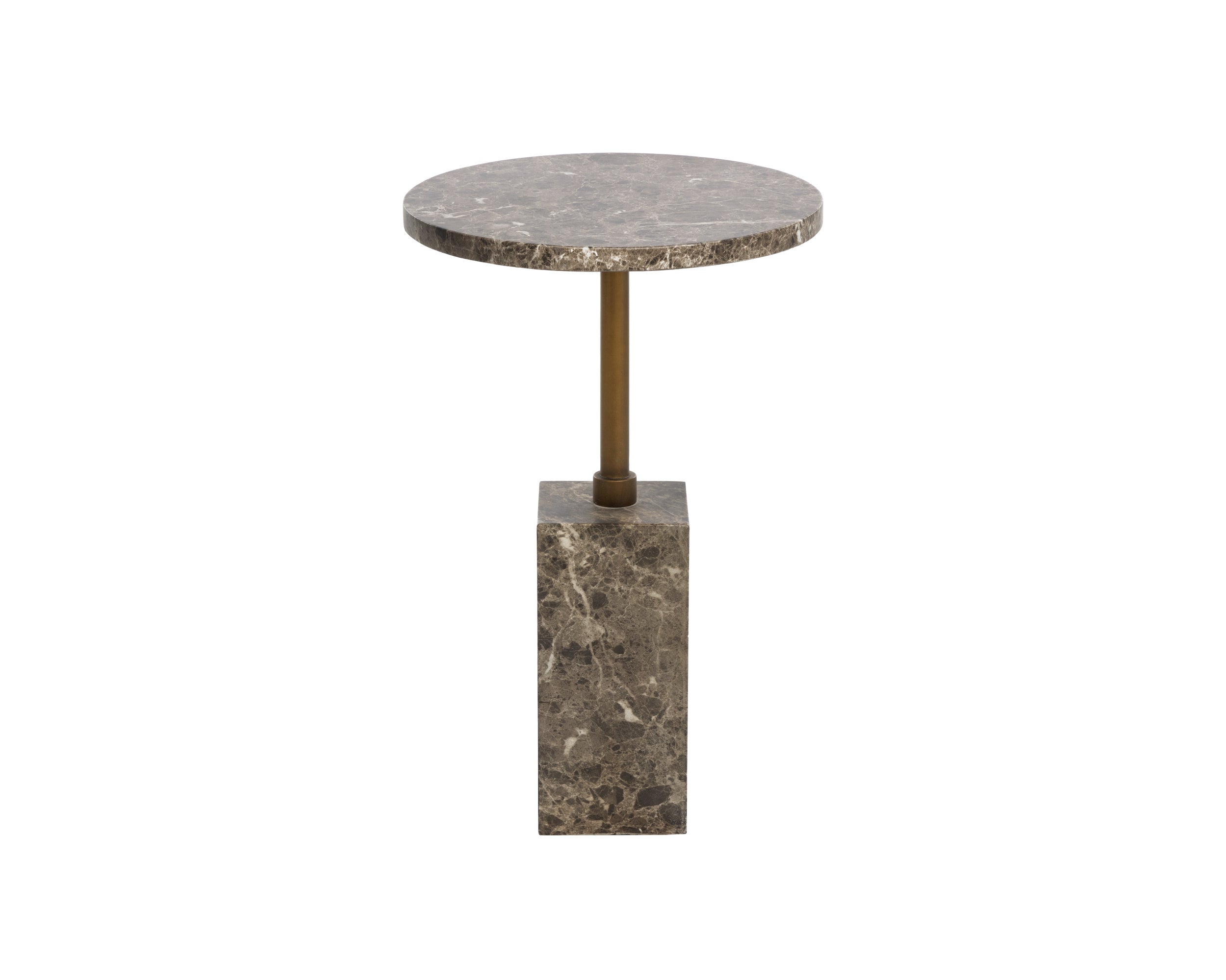 Mizani End Table - Marble Look - Dark Emperador