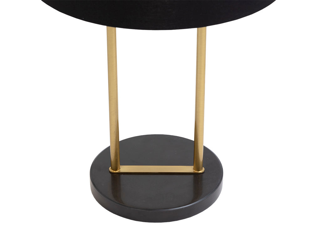 Kezna Table Lamp - Black Marble - Matte Black