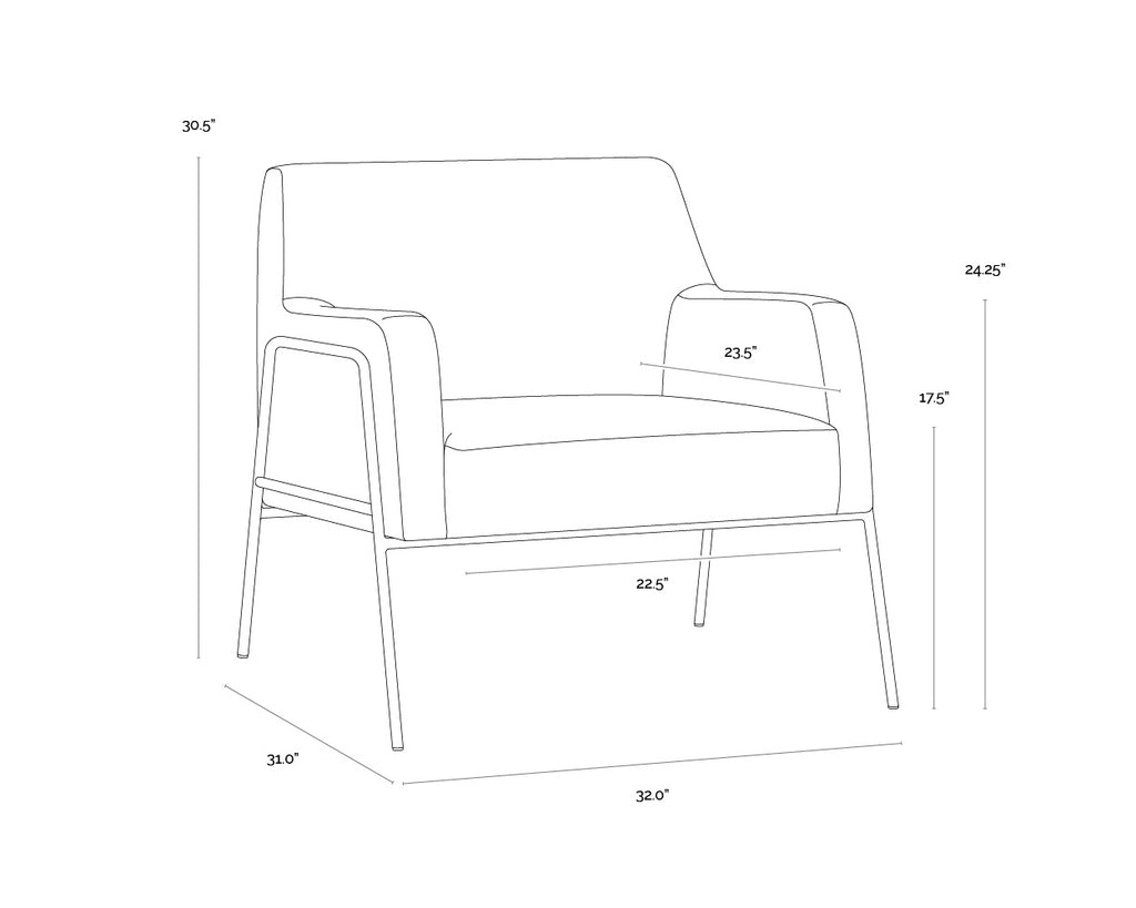Cybil Lounge Chair - Dove Cream