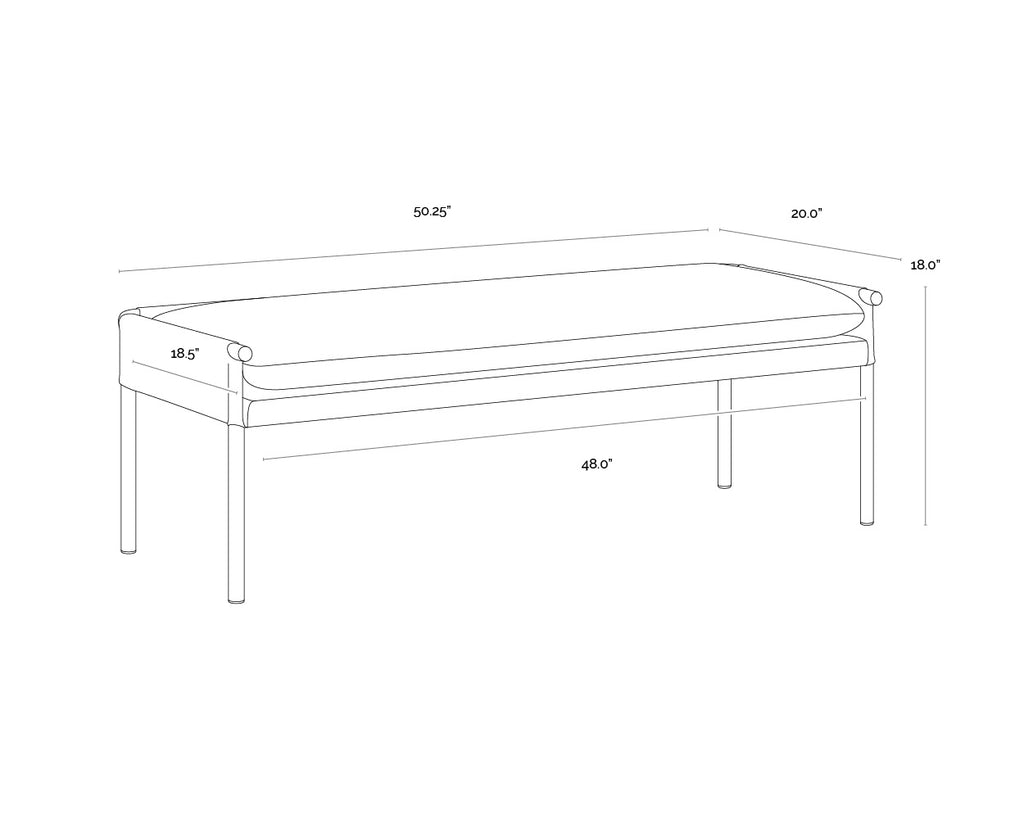 Bellevue Bench - Bravo Cream