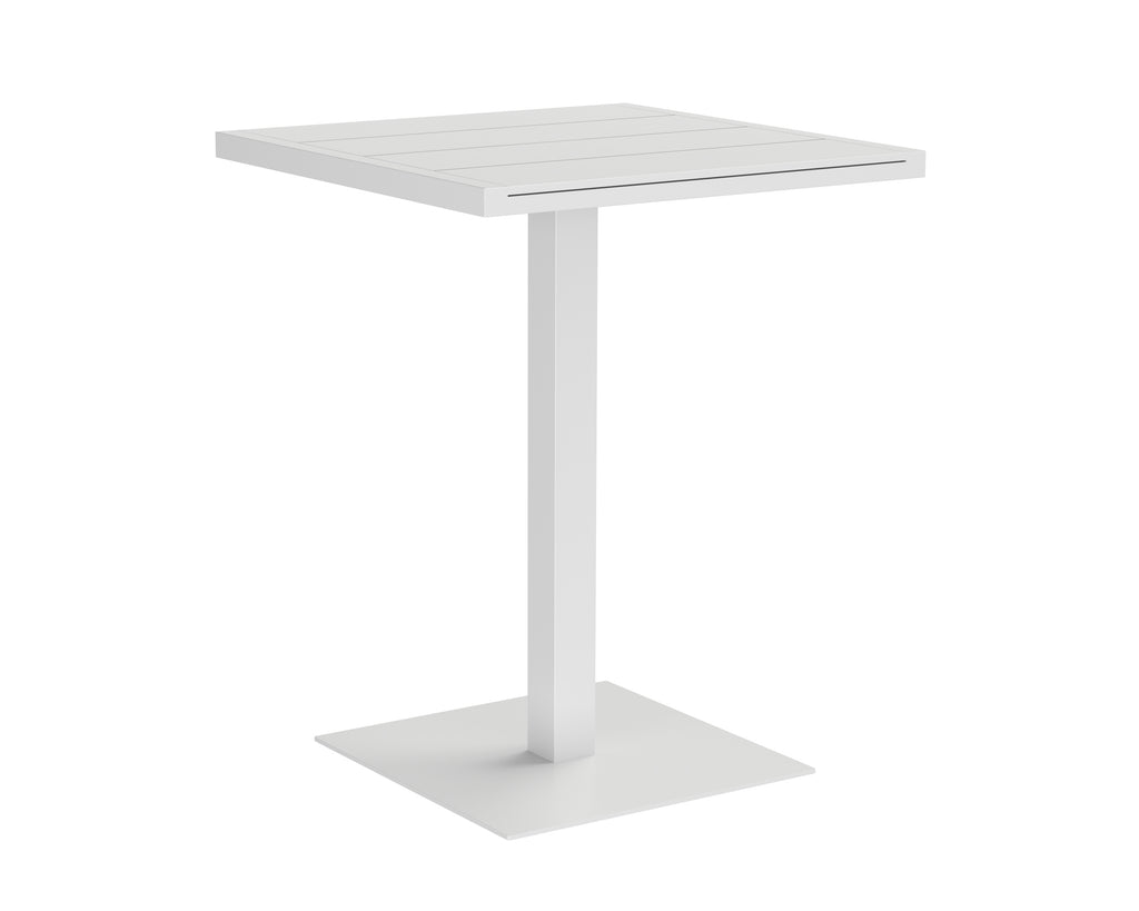 Merano Bar Table - Square - White