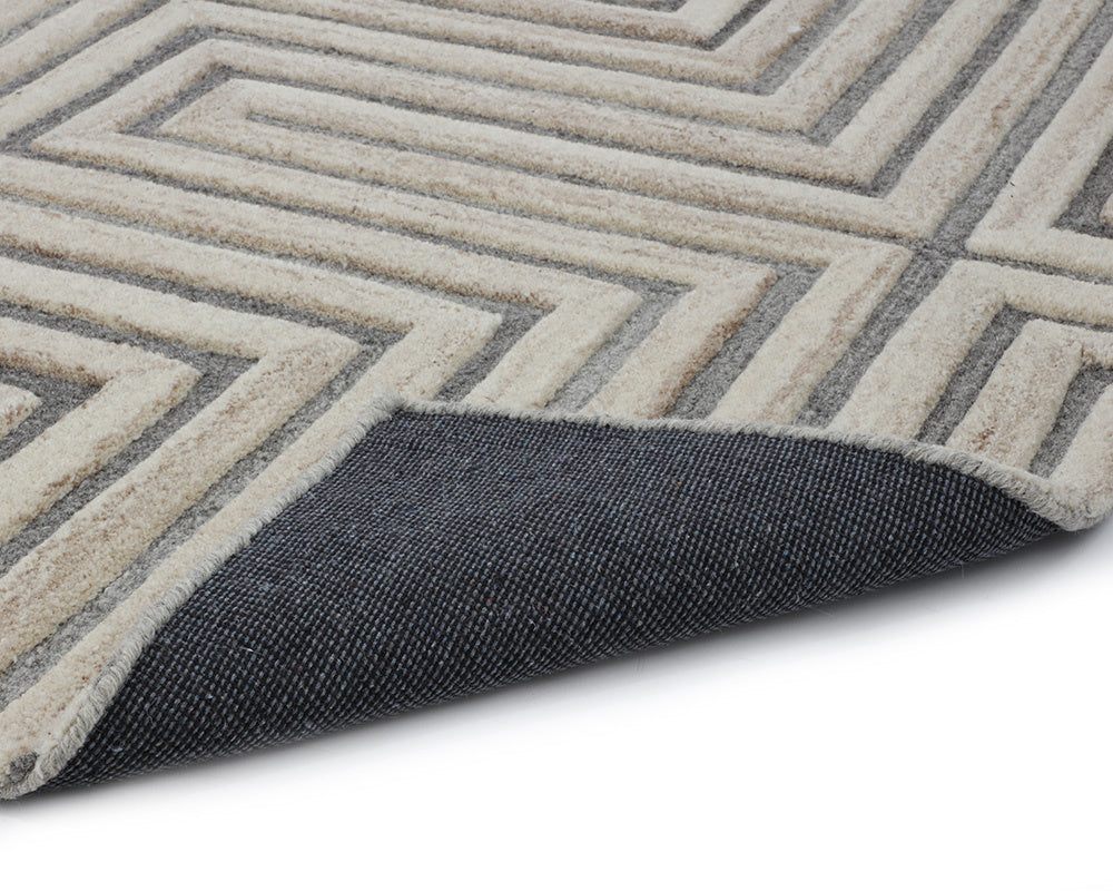 Oslow Hand-Tufted Rug - Beige / Grey - 6' X 9'