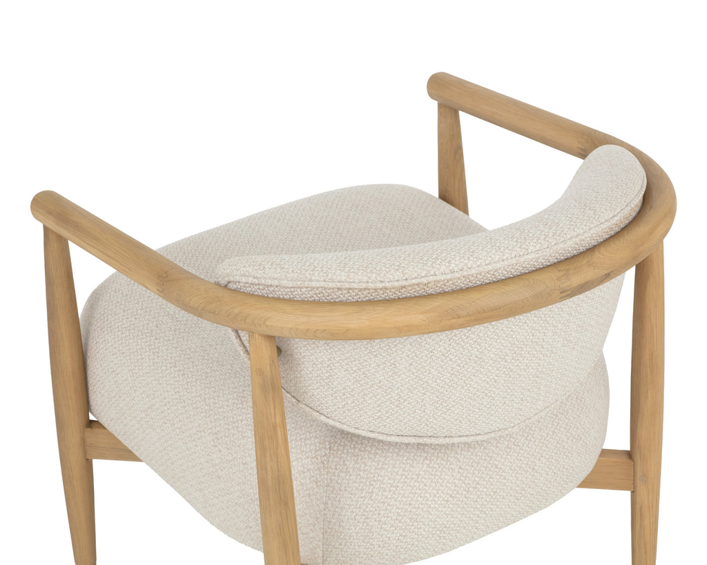 Sigrid Lounge Chair - Light Oak - Monument Oatmeal