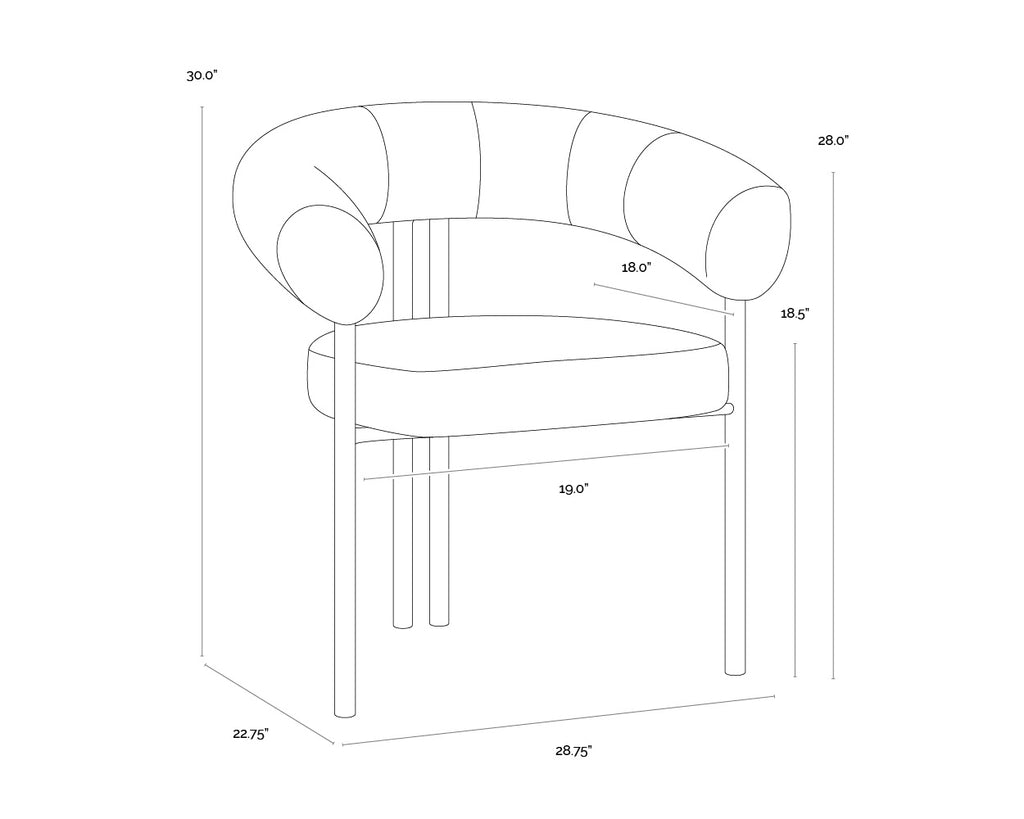 Oniva Dining Armchair - Black - Noah Meadow