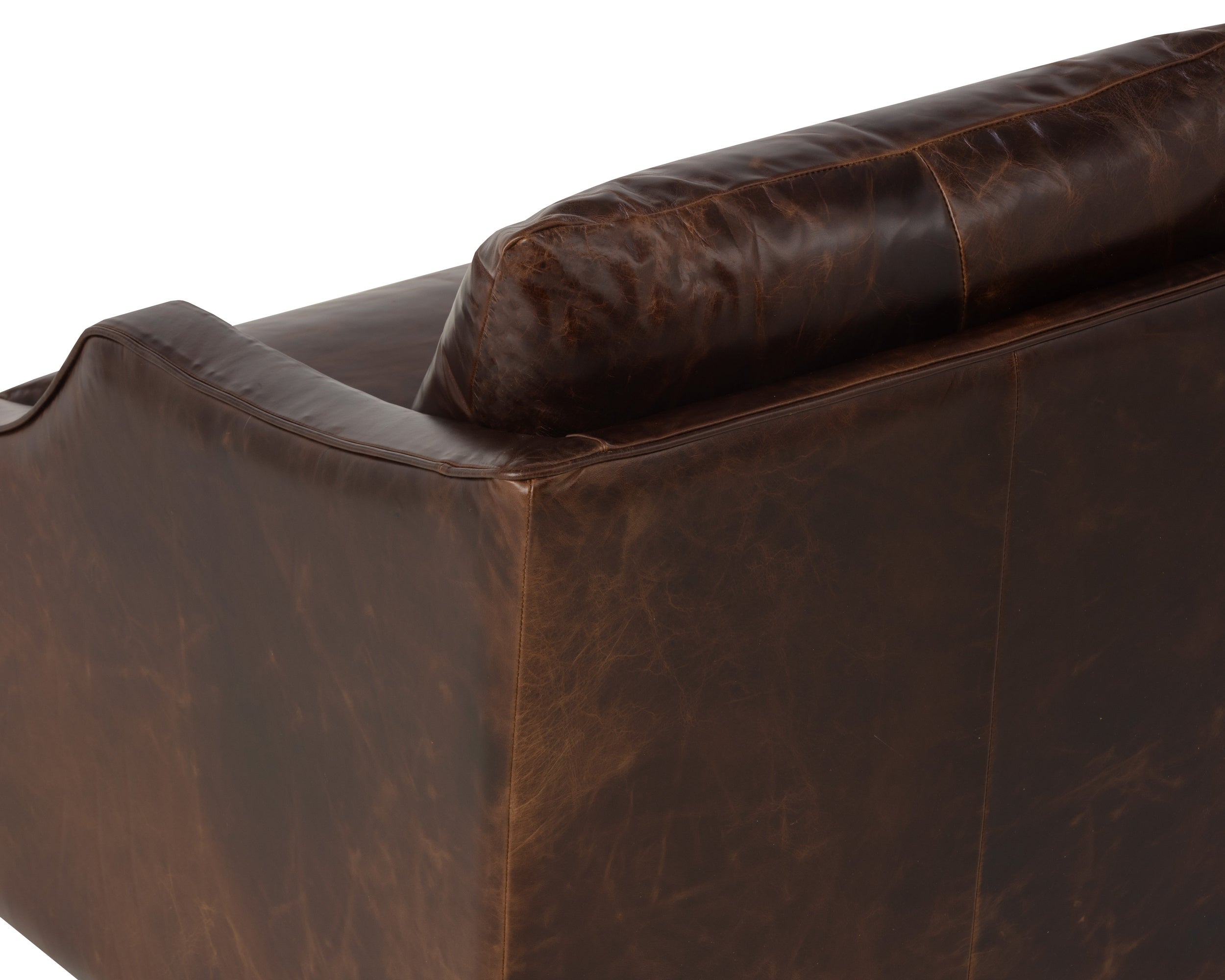 Orwell Swivel Lounge Chair - Chocolate Leather