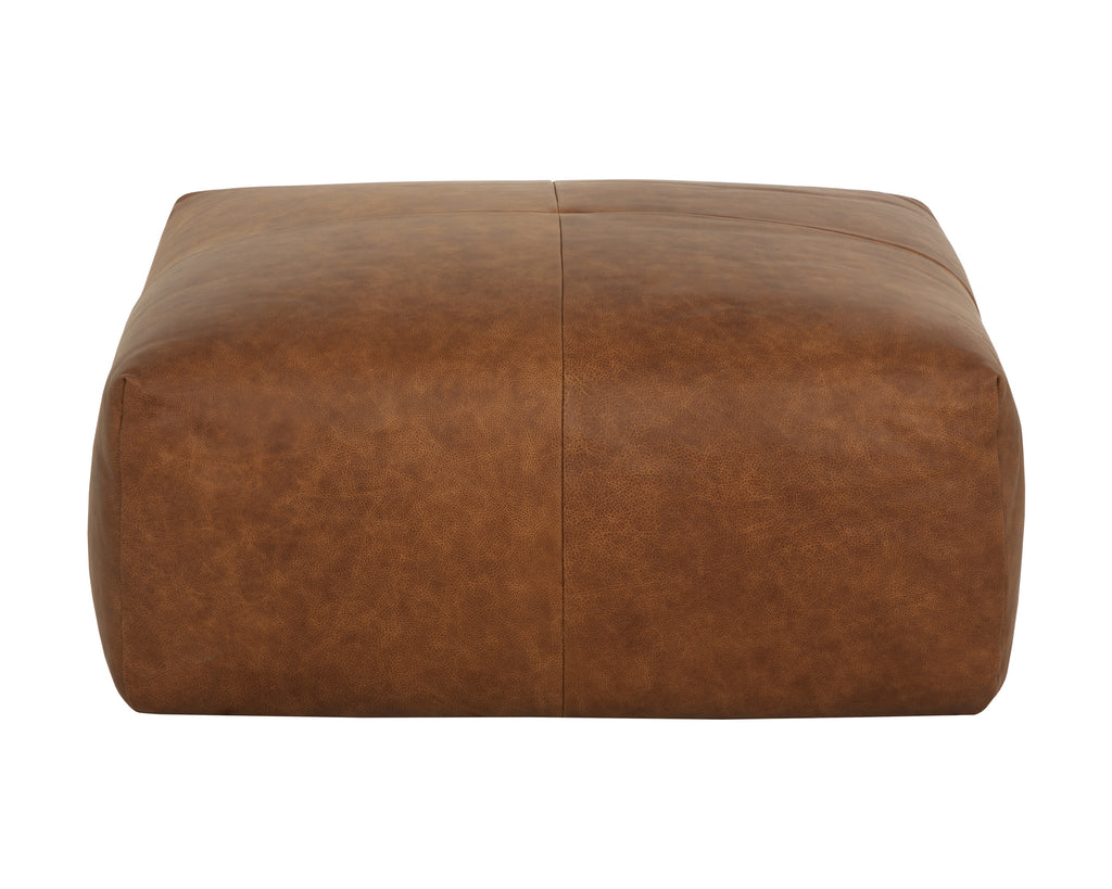 Elio Ottoman - Cognac Leather