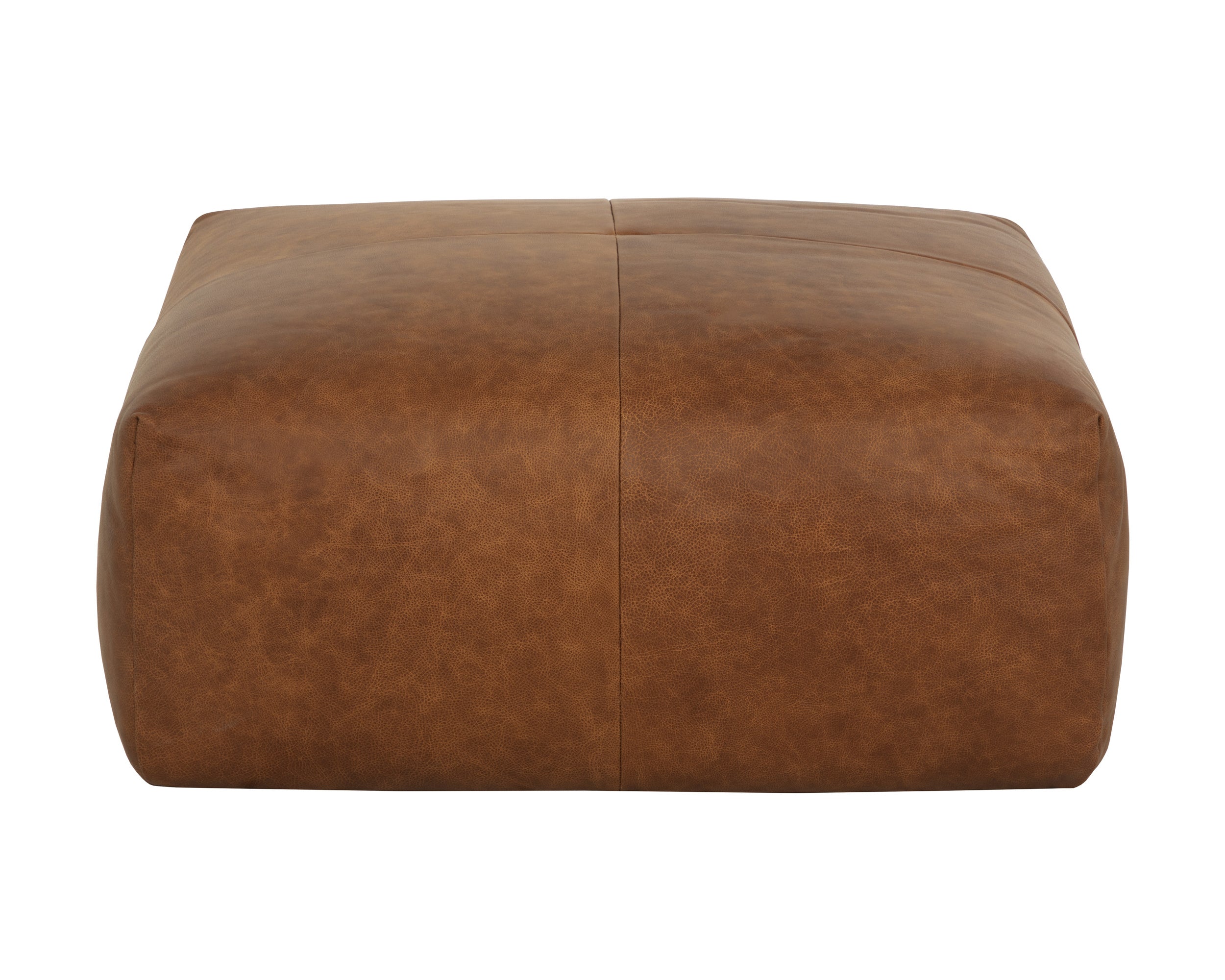 Elio Ottoman - Cognac Leather