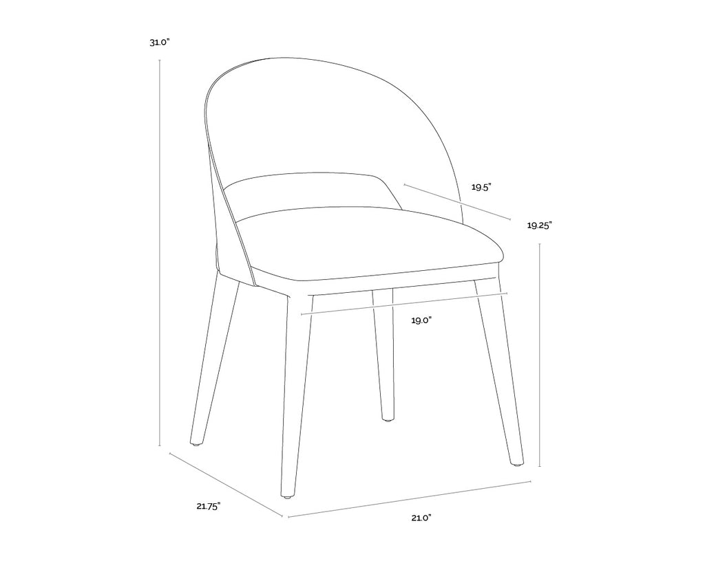 Dezirae Dining Chair - Black - Cognac Leather