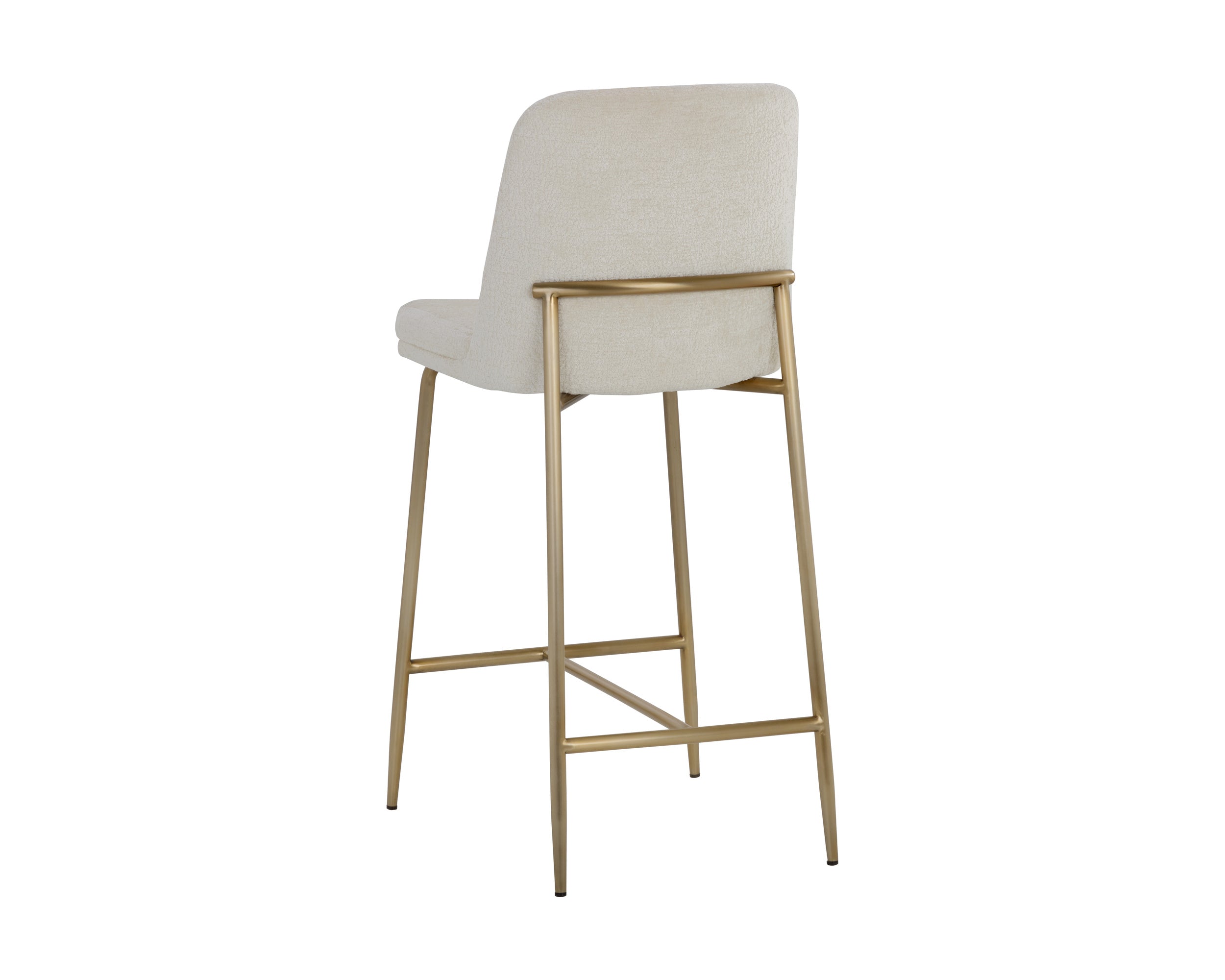 Zeke Counter Stool - Antique Brass - Bergen Ivory