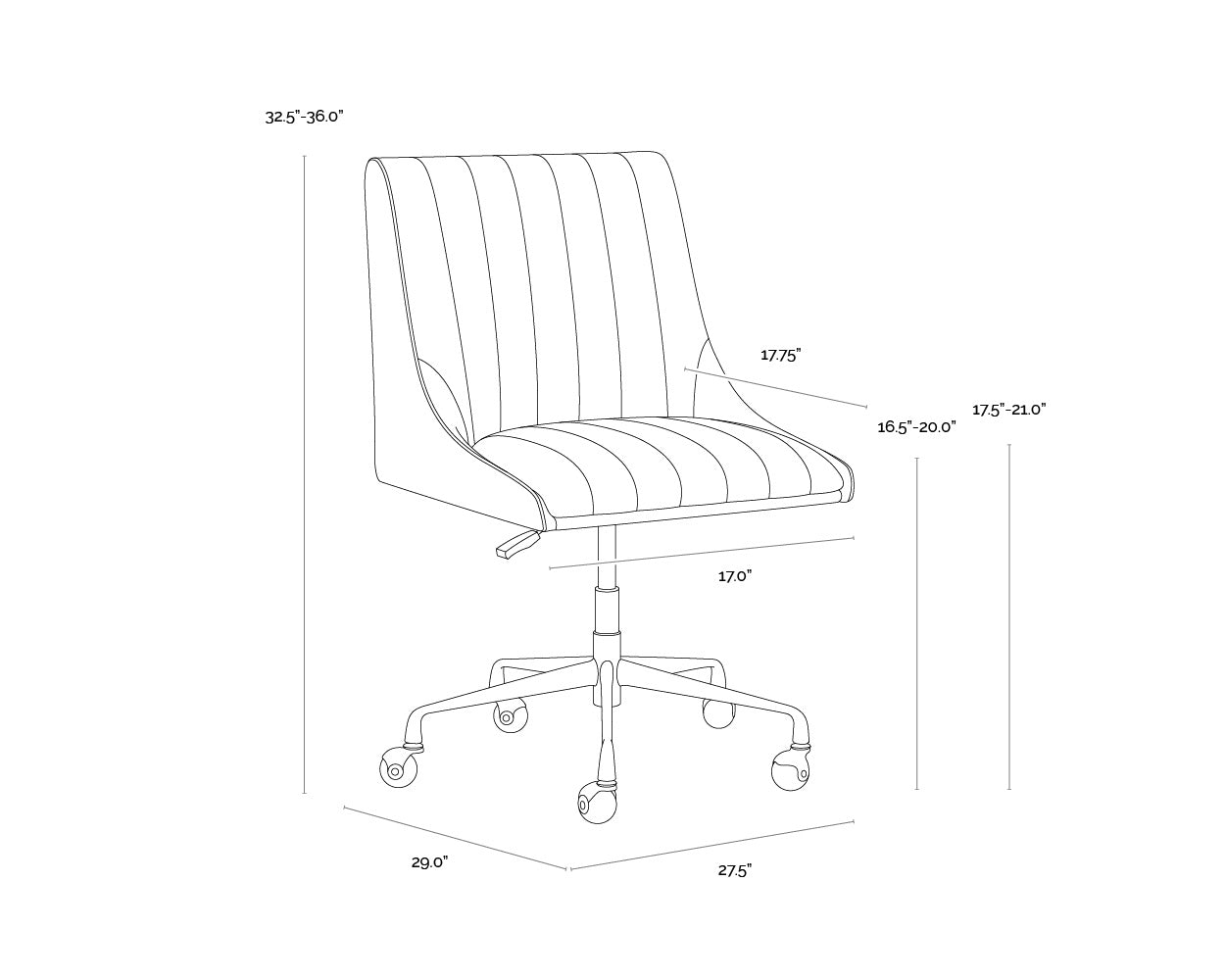 Halden Office Chair - Bravo Admiral