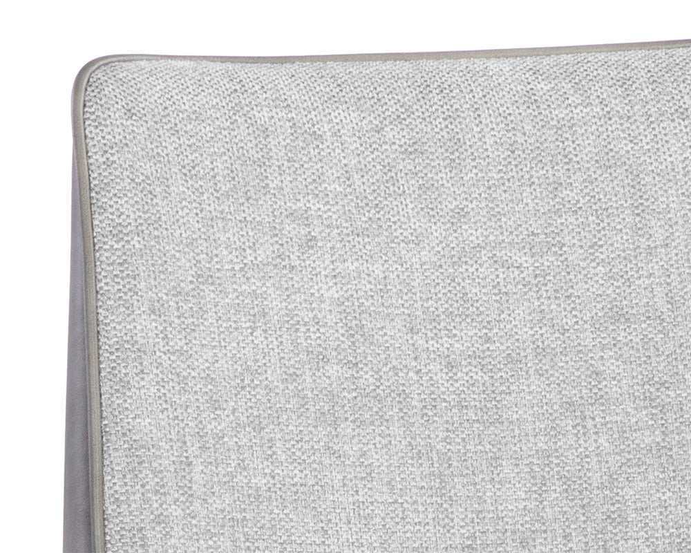 Renee Stackable Dining Chair - Antique Brass - Belfast Heather Grey / Bravo Metal