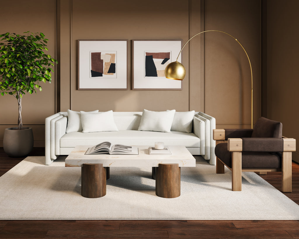 Carmichael Lounge Chair - Nubuck Cocoa Leather