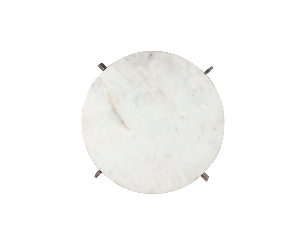 Anak End Table - White Marble