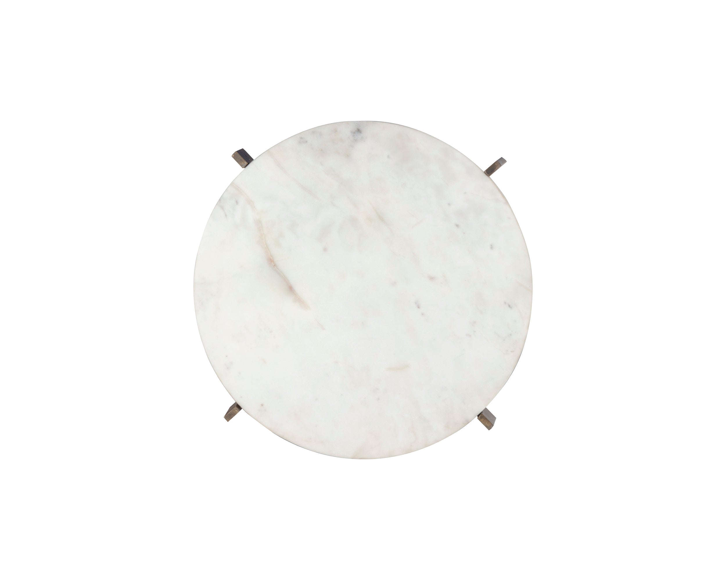 Anak End Table - White Marble