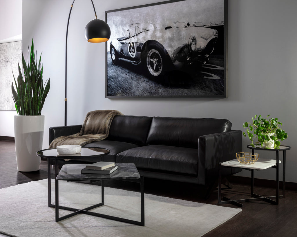Rogers Sofa - Cortina Black Leather