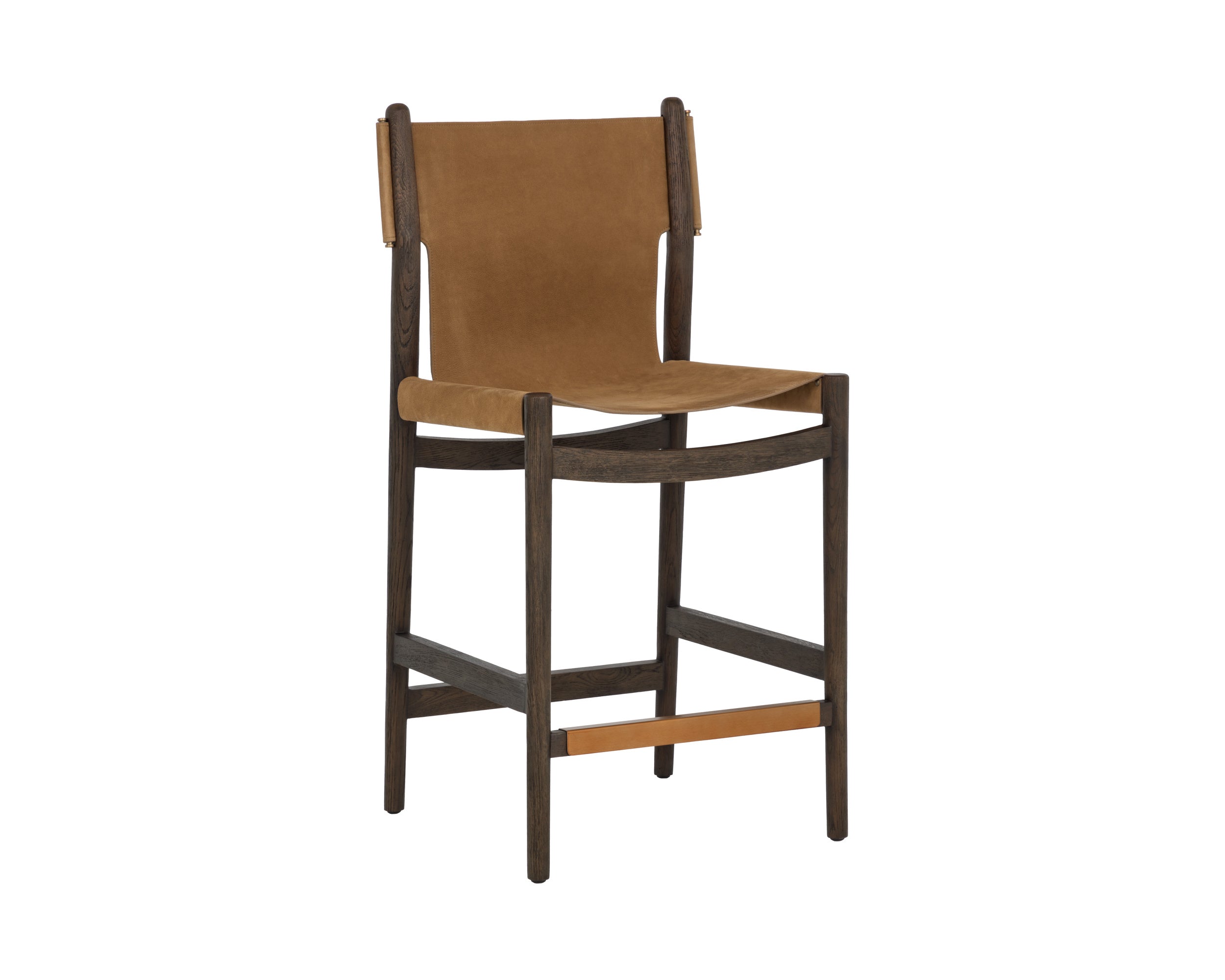 Argus Counter Stool - Nubuck Caramel Leather