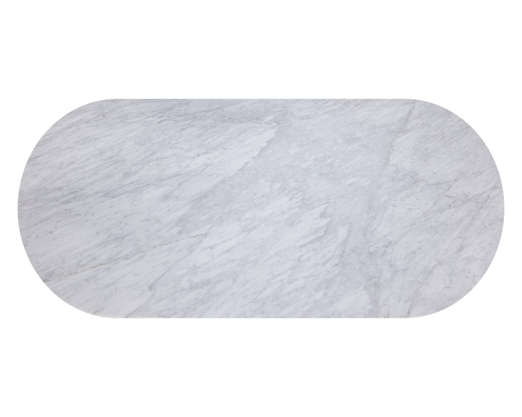 Paloma Dining Table - Oval - White Marble - 84"