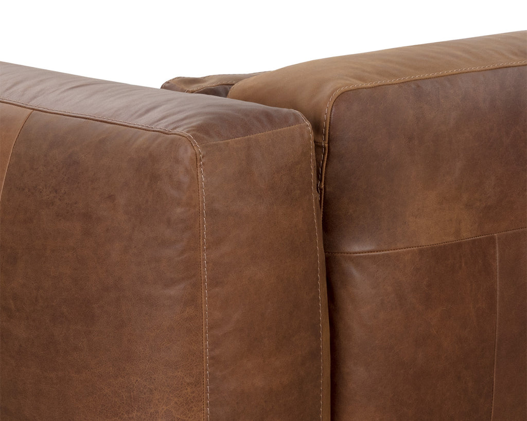 Beau Sofa Chaise - Raf - Lucia Tobacco Leather