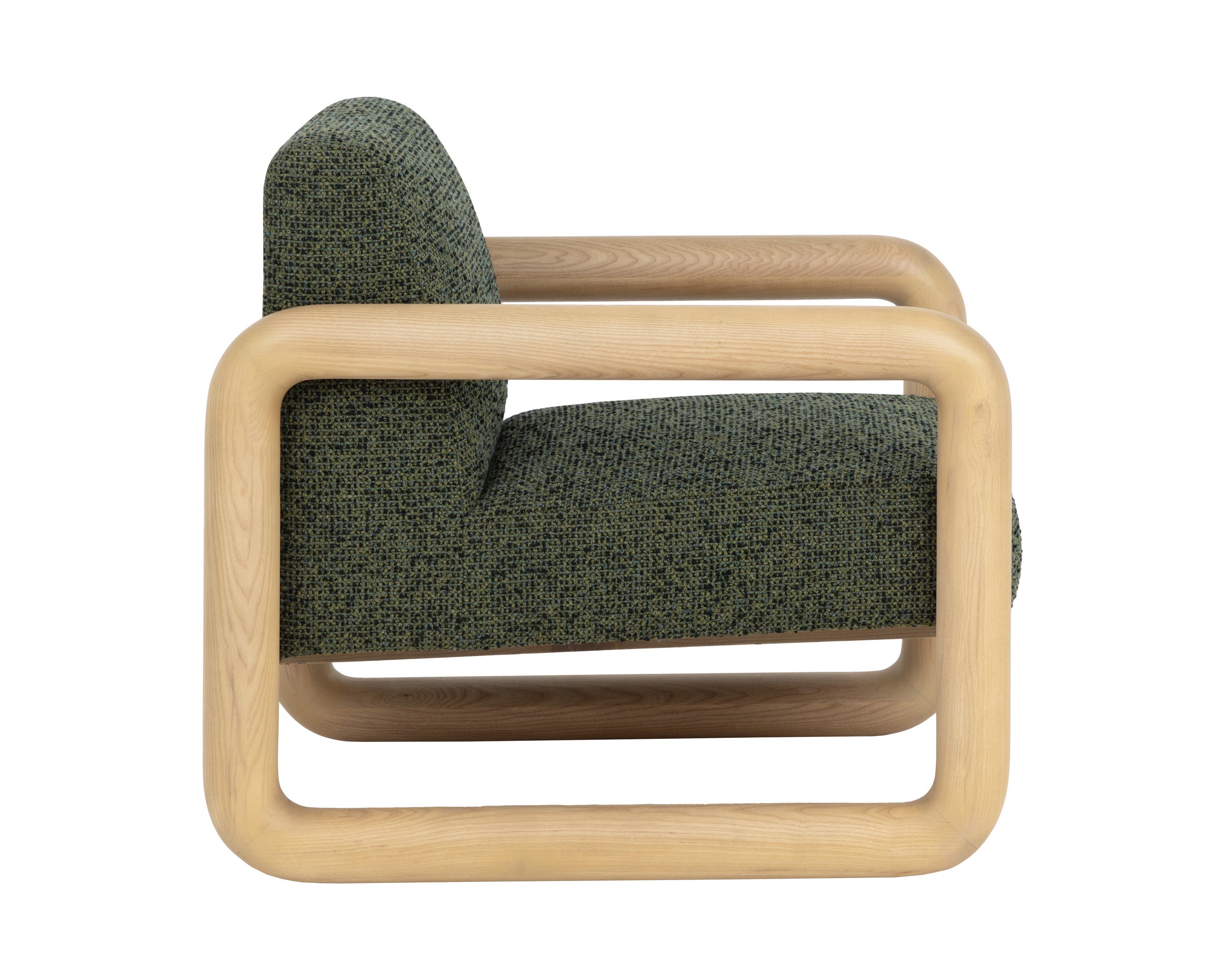 Nubo Lounge Chair - Noah Meadow / Ludlow Dark Olive Leather