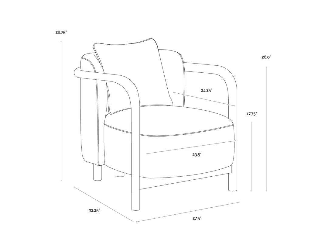 Beatrice Lounge Chair - Opera Spice