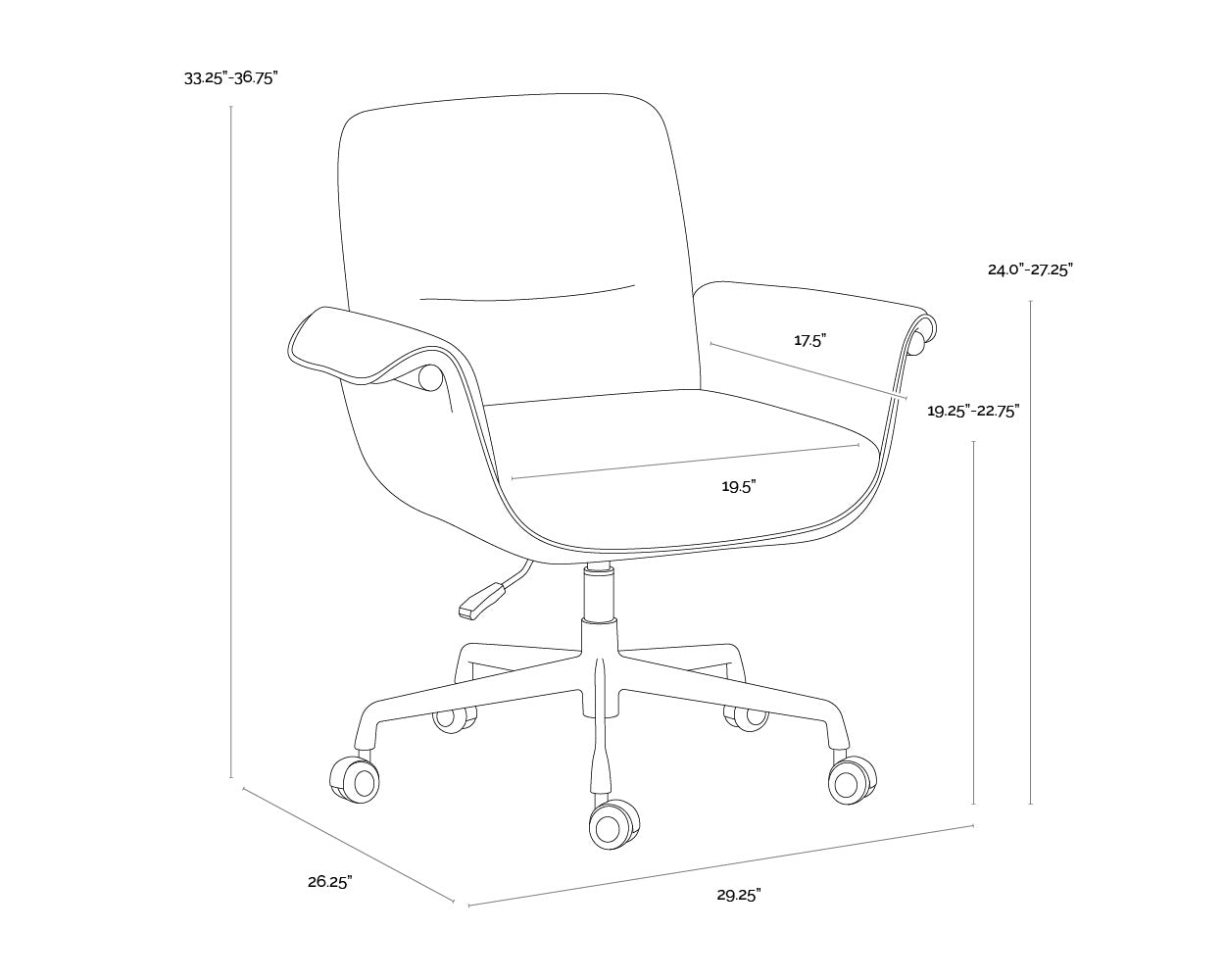 Lomax Office Chair - Holden Dusty Greige / Milliken Cognac