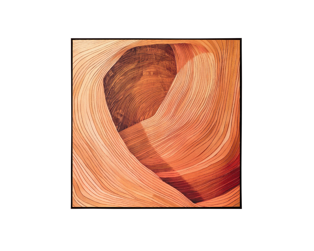 Canyon Dreams Ii - 48" X 48" - Black Floater Frame