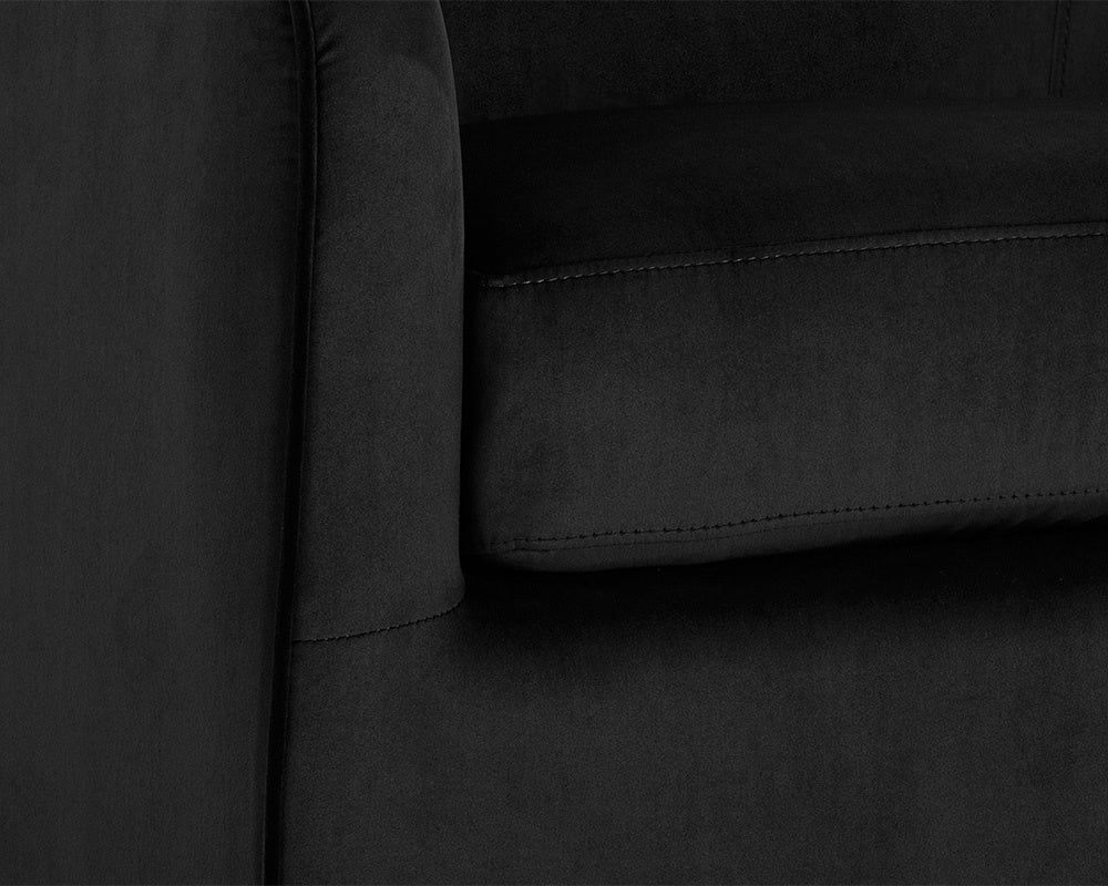 Hazel Swivel Lounge Chair - Gold - Black Sky